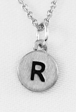 COOL & INTERESTING Dainty Disc Initial R Necklace