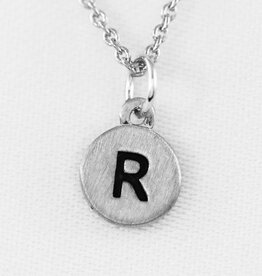 COOL & INTERESTING Dainty Disc Initial R Necklace