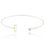 Two Tone Initial E Bangle