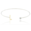 Two Tone Initial L Bangle