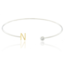 Two Tone Initial N Bangle