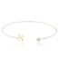 Two Tone Initial N Bangle