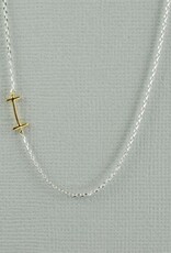 COOL & INTERESTING Two Tone Initial I Necklace