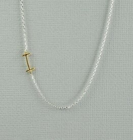 COOL & INTERESTING Two Tone Initial I Necklace