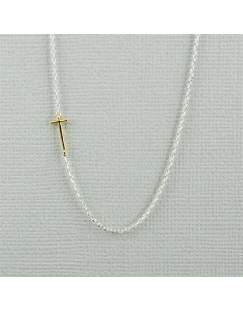 COOL & INTERESTING Two Tone Initial T Necklace