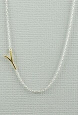 COOL & INTERESTING Two Tone Initial Y Necklace COOL & INTERESTING Two Tone Initial Y Necklace