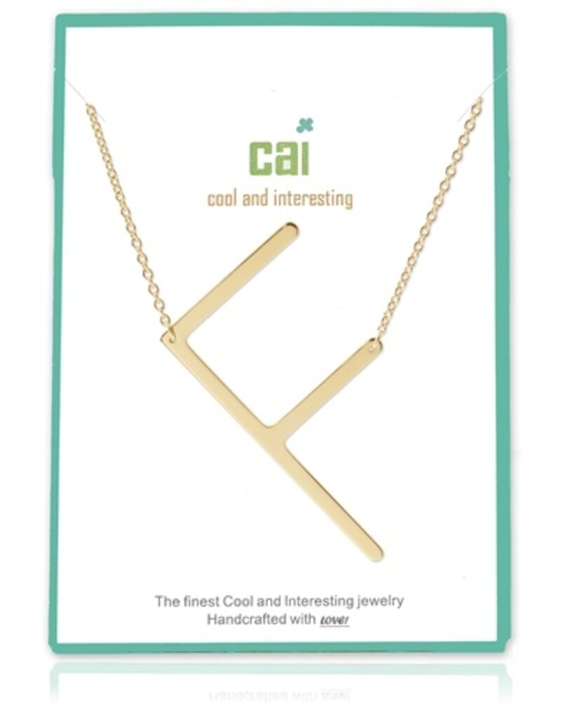 COOL & INTERESTING Large Initial F Necklace