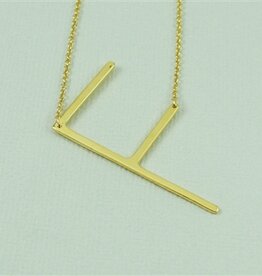 COOL & INTERESTING Large Initial F Necklace
