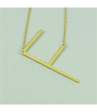 COOL & INTERESTING Large Initial F Necklace