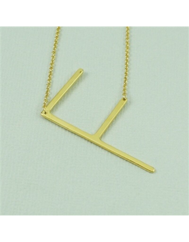 COOL & INTERESTING Large Initial F Necklace