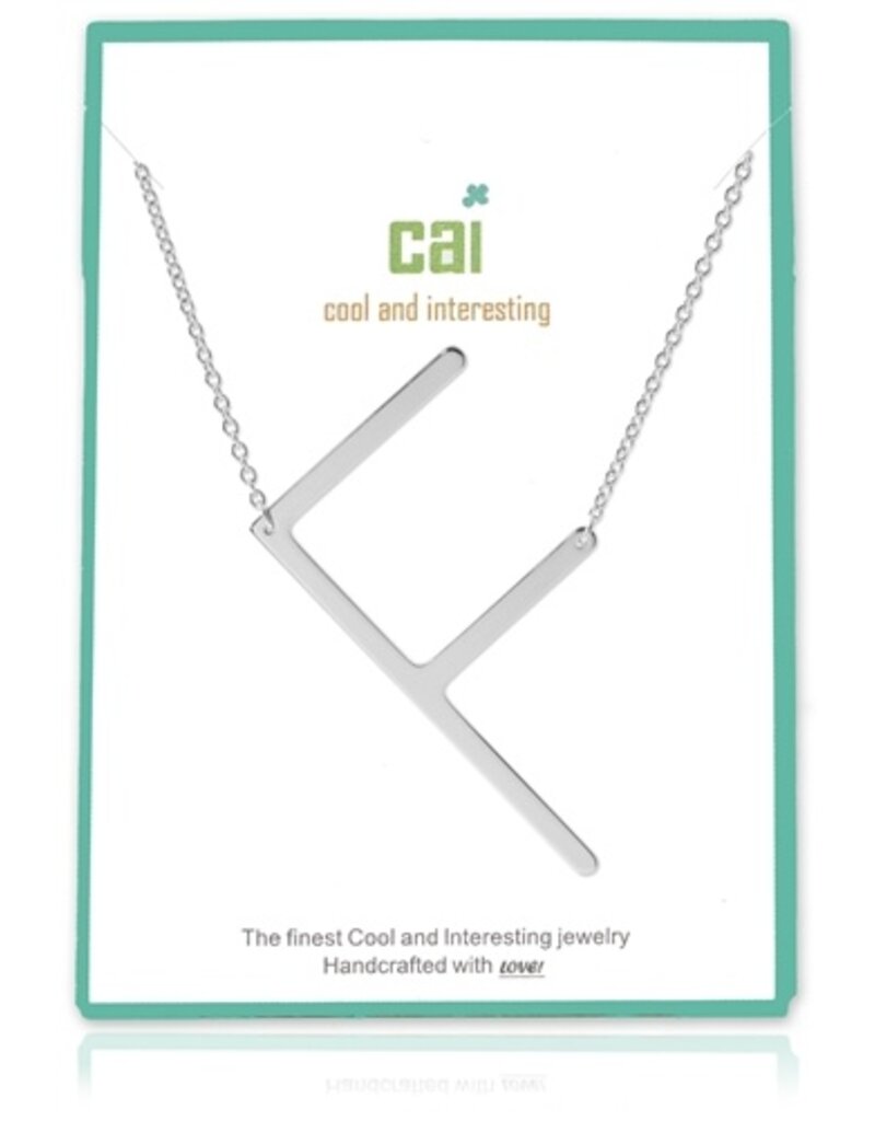 COOL & INTERESTING Large Initial F Necklace