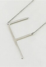 COOL & INTERESTING Large Initial F Necklace