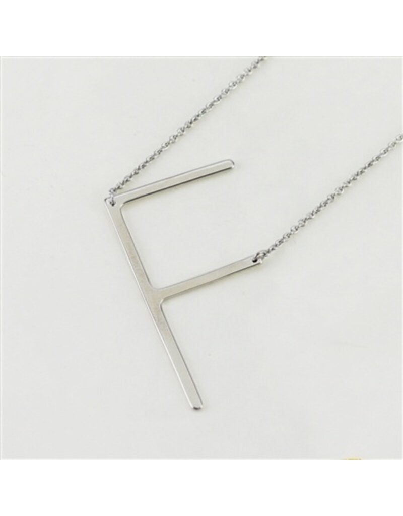 COOL & INTERESTING Large Initial F Necklace