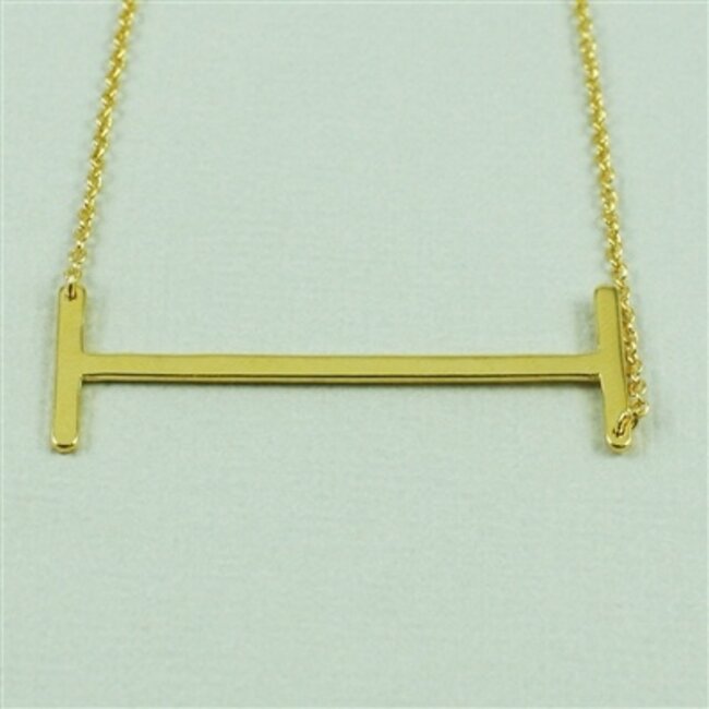 Large Initial I Necklace