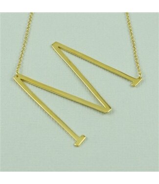 COOL & INTERESTING Large Initial M Necklace