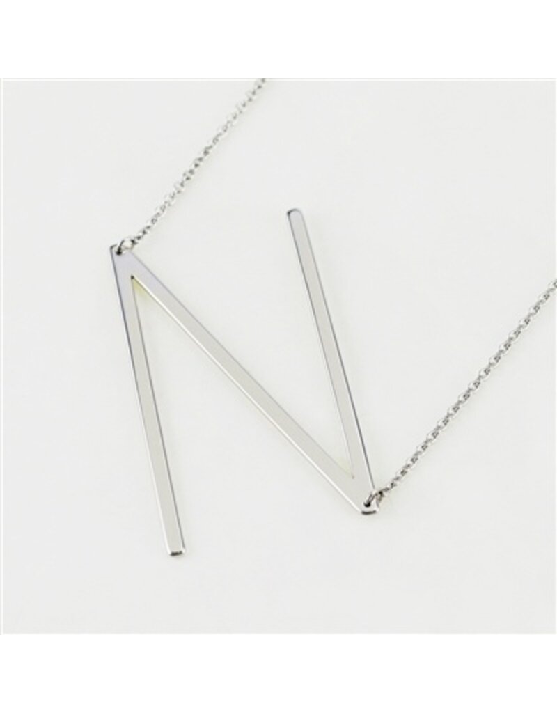 COOL & INTERESTING Large Initial N Necklace