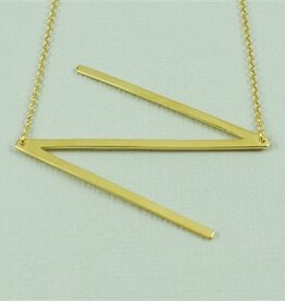 COOL & INTERESTING Large Initial N Necklace