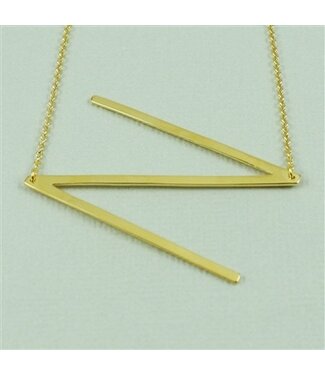 COOL & INTERESTING Large Initial N Necklace