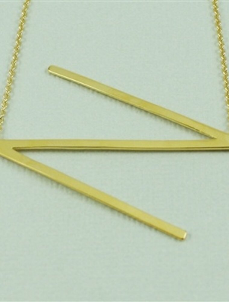 COOL & INTERESTING Large Initial N Necklace