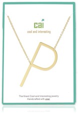 COOL & INTERESTING Large Initial P Necklace