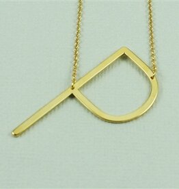 COOL & INTERESTING Large Initial P Necklace