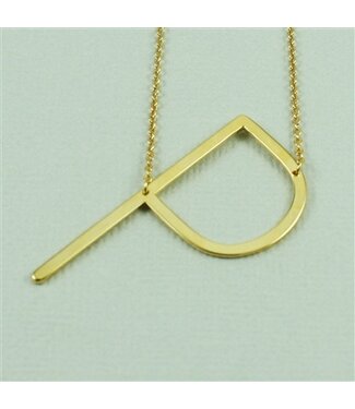 COOL & INTERESTING Large Initial P Necklace