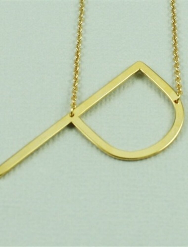 COOL & INTERESTING Large Initial P Necklace