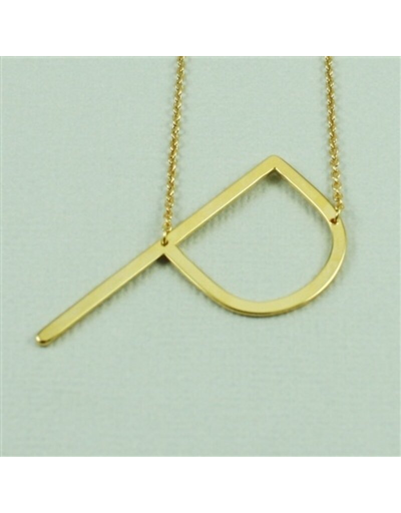 COOL & INTERESTING Large Initial P Necklace