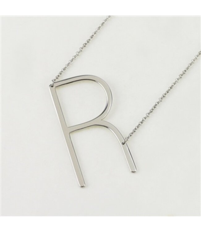 Large Initial R Necklace