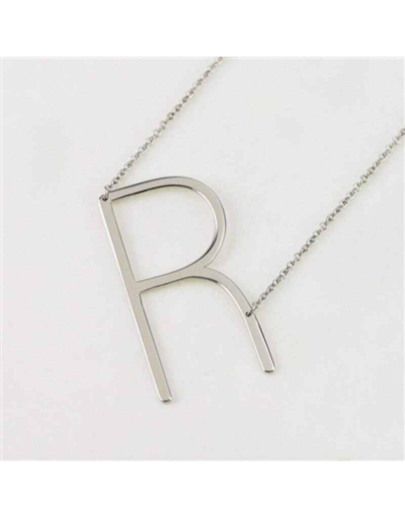 COOL & INTERESTING Large Initial R Necklace