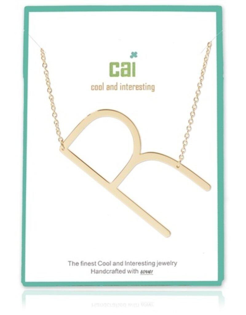 COOL & INTERESTING Large Initial R Necklace