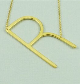 COOL & INTERESTING Large Initial R Necklace