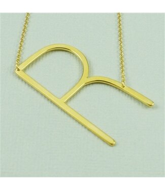 COOL & INTERESTING Large Initial R Necklace