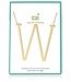 Large Initial W Necklace