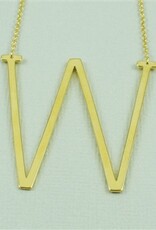 COOL & INTERESTING Large Initial W Necklace