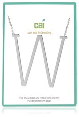 COOL & INTERESTING Large Initial W Necklace