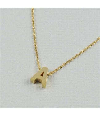 COOL & INTERESTING Block Initial A Necklace