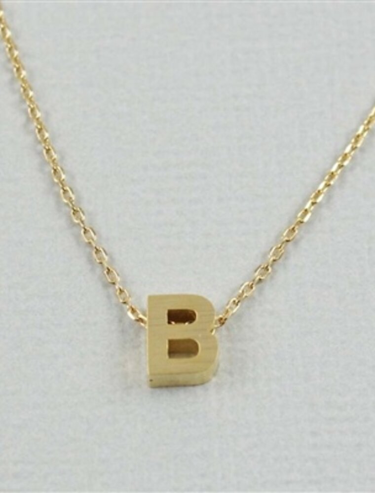 COOL & INTERESTING Block Initial B Necklace