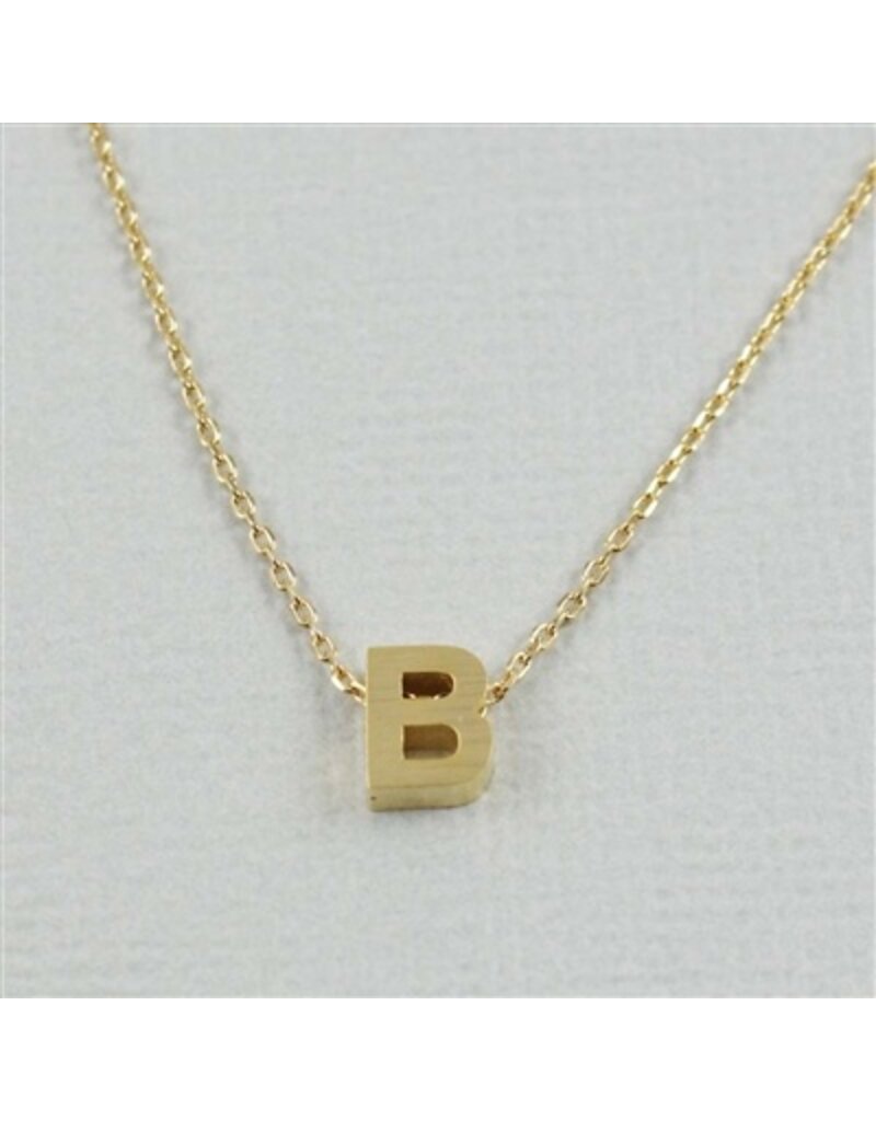 COOL & INTERESTING Block Initial B Necklace