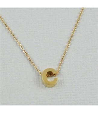 COOL & INTERESTING Block Initial C Necklace