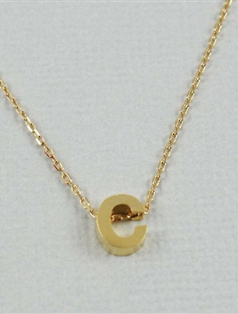 COOL & INTERESTING Block Initial C Necklace