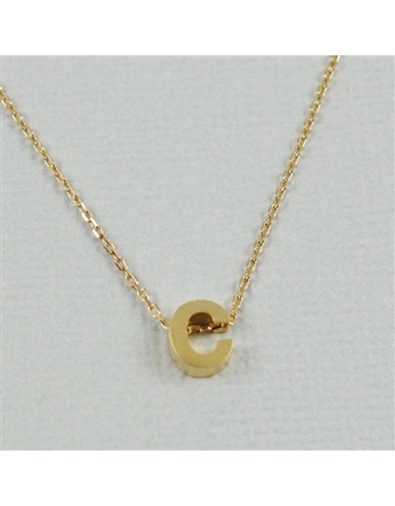 COOL & INTERESTING Block Initial C Necklace