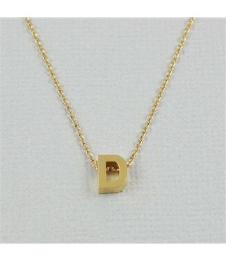 COOL & INTERESTING Block Initial D Necklace