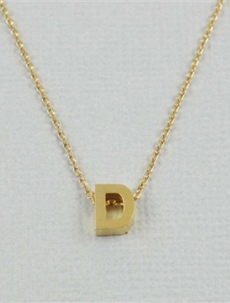 COOL & INTERESTING Block Initial D Necklace