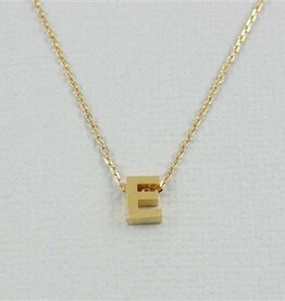COOL & INTERESTING Block Initial E Necklace