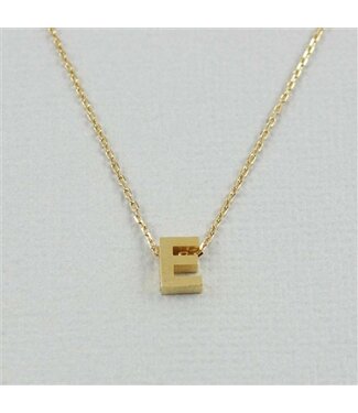COOL & INTERESTING Block Initial E Necklace