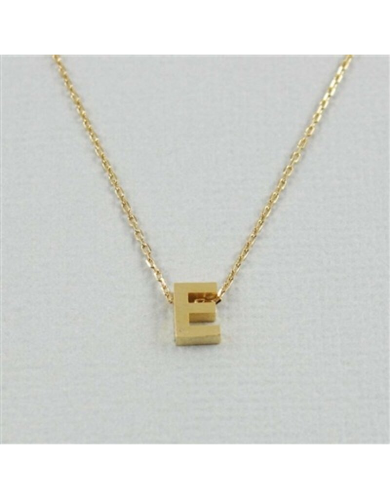 COOL & INTERESTING Block Initial E Necklace