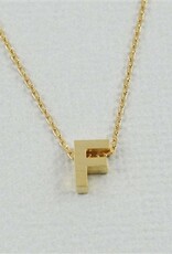 COOL & INTERESTING Block Initial F Necklace