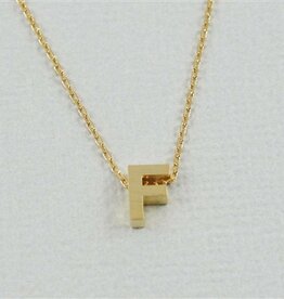COOL & INTERESTING Block Initial F Necklace