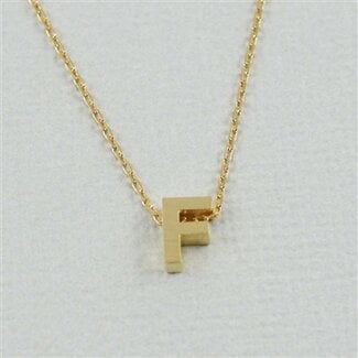 COOL & INTERESTING Block Initial F Necklace